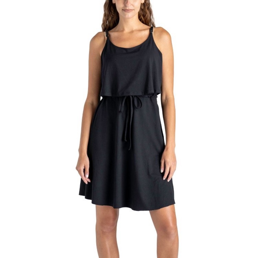 Allthreads | Tiered A-line Catamaran Dress Black Size Medium